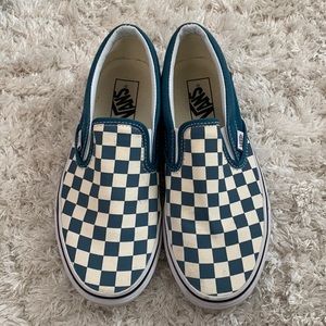 Checkered vans. Never worn new.